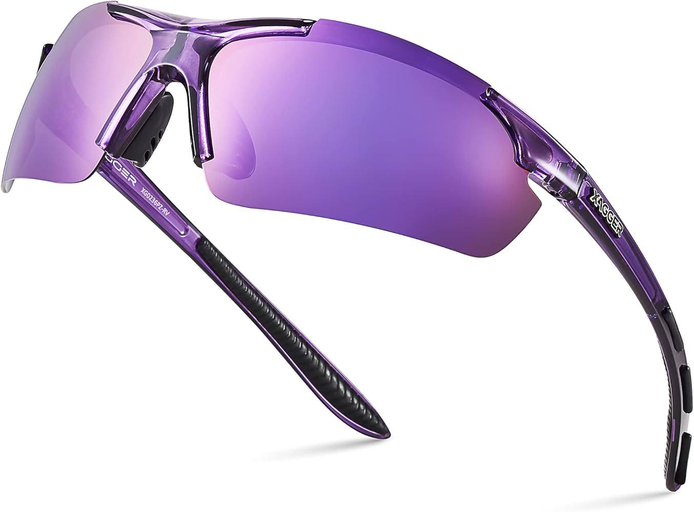 Amazon.co.jp: Xagger 偏光ラップアラウンドスポーツサングラス UV400