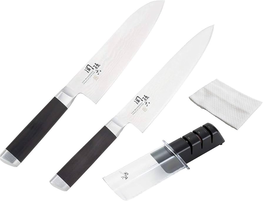 Amazon｜【包丁＆シャープナーセット】貝印 関孫六 ダマスカス 三徳