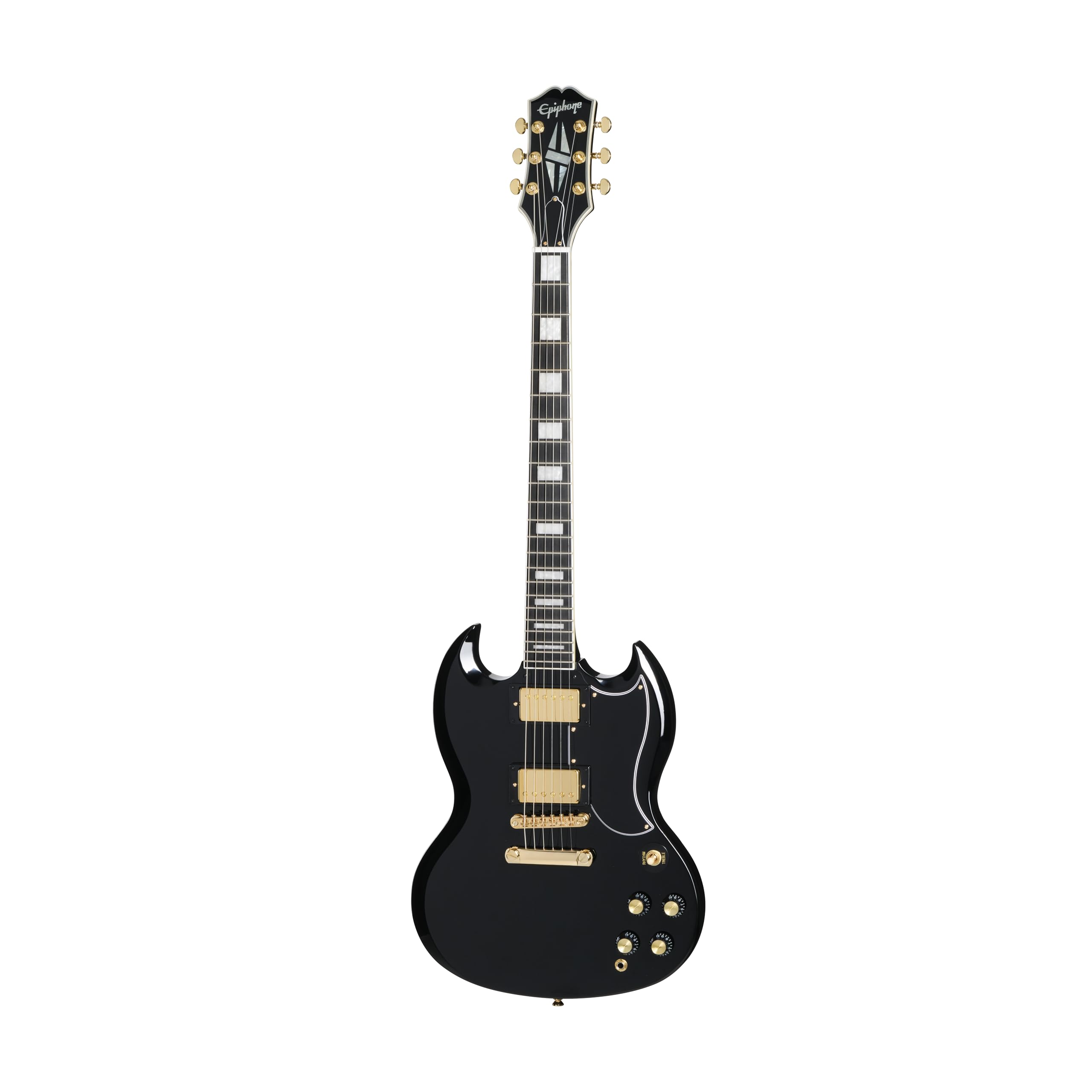 Amazon.com: Epiphone Inspired by Gibson SG Custom, Ebony Gold