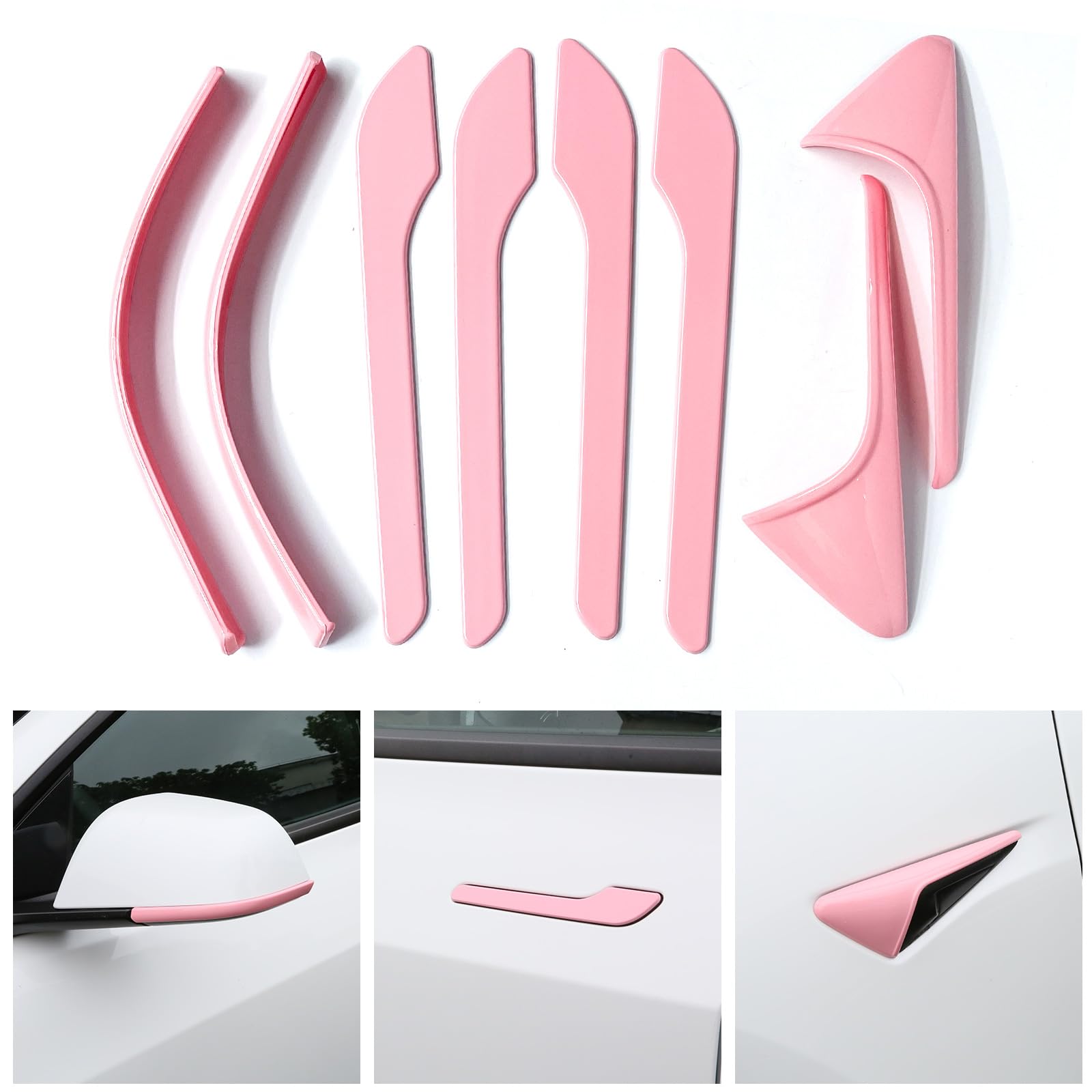 Amazon.com: Tesheer for Tesla Pink Door Handle Covers for Pink