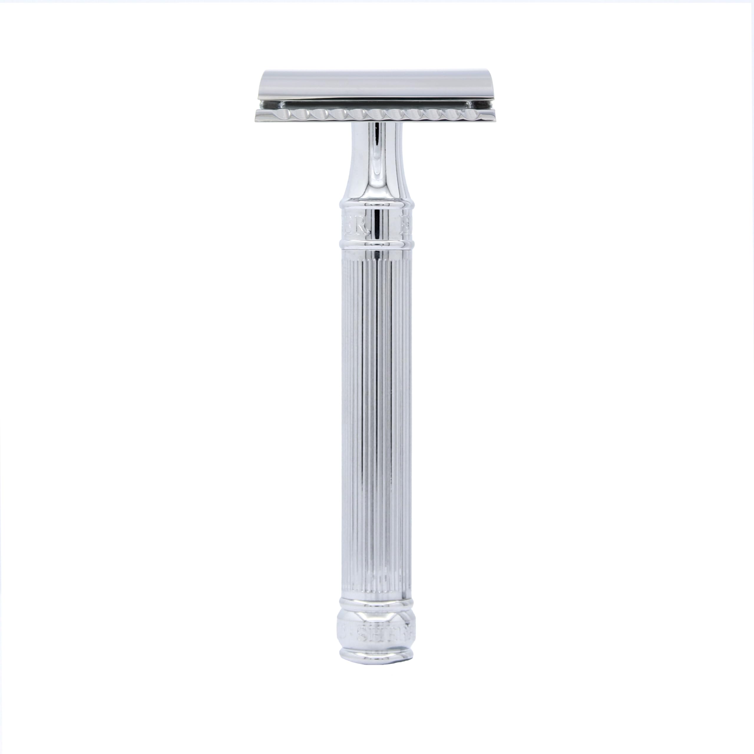 Amazon.com: Edwin Jagger Chrome Lined Double Edge Razor - Long