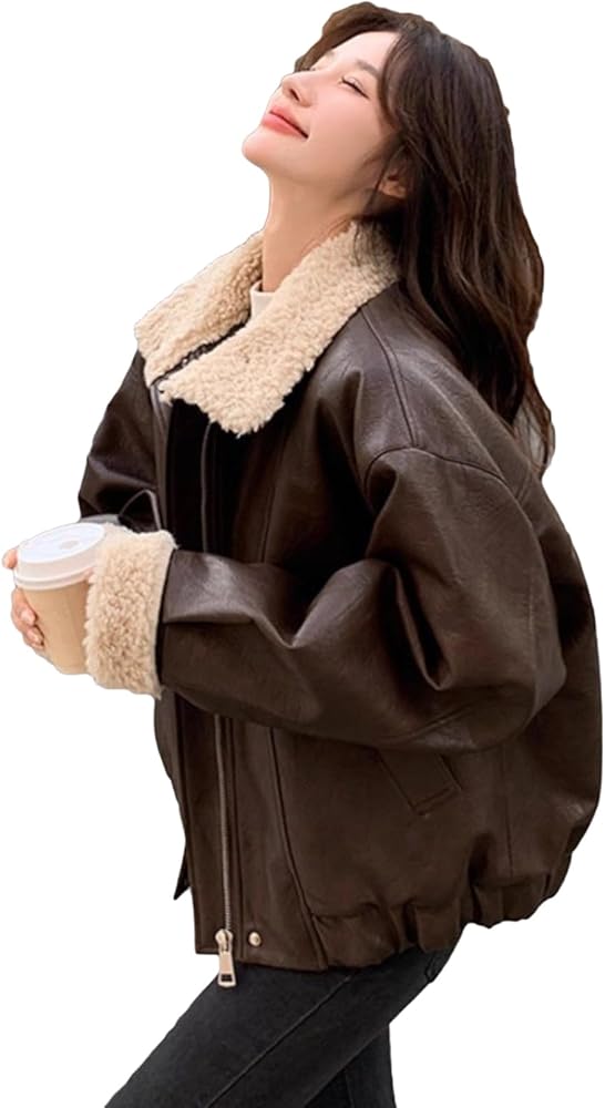 Amazon | [zimumoda] フェイクレザー レディース ヴィンテージライク