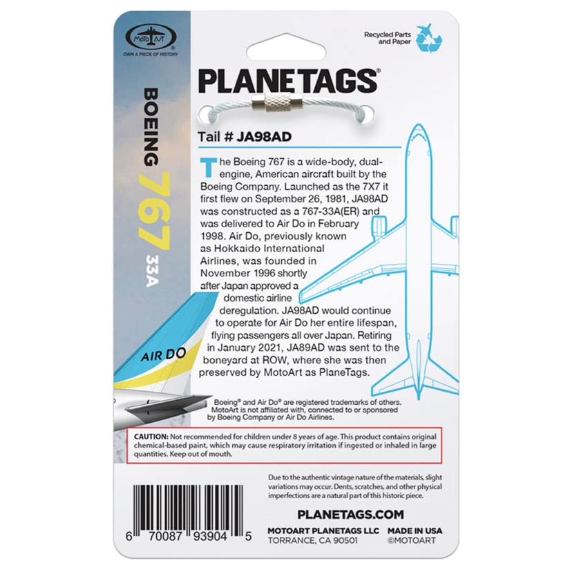 Planetags B767 Ja98Ad White Airdo Plane Tags Aircraft Refurbished