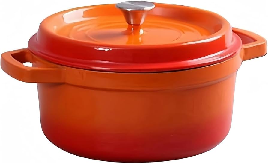 Amazon.co.jp: 鋳物ホーロー鍋 鋳鉄鍋 両手鍋 鋳物 無水調理鍋 22/24