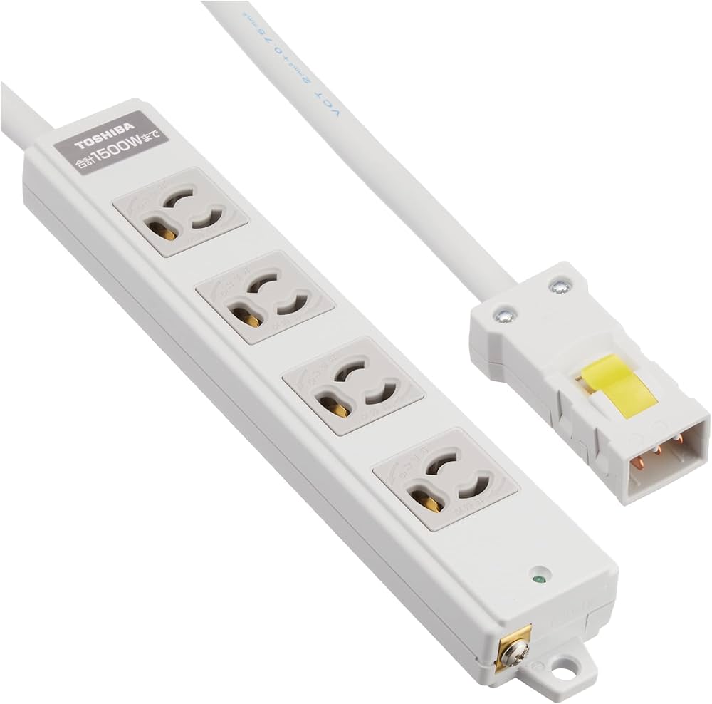 Amazon.co.jp: TOSHIBA(東芝) ハーネス用OAタップ4個口抜け止め形