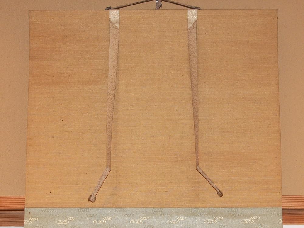 Amazon.co.jp: 【真作】松本楓湖「紅葉雀図」軸掛軸絹本共箱古画肉筆