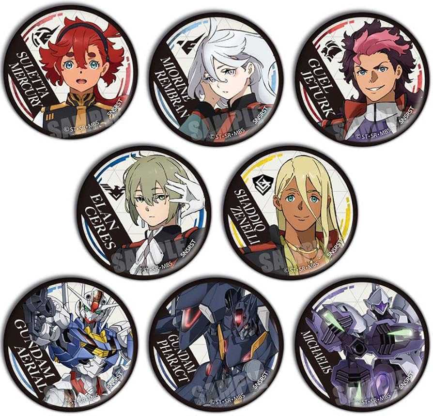 Amazon | 機動戦士ガンダム 水星の魔女 缶バッジ キャラクター