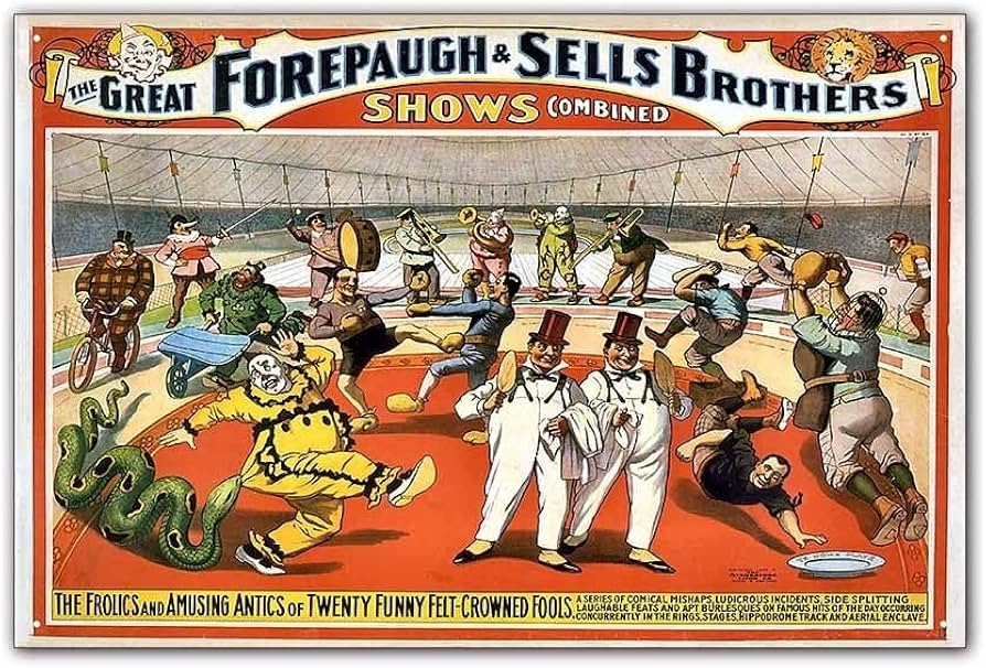 Amazon.co.jp: 雑貨 サーカス ヴィンテージ広告 circus/ティンサイン