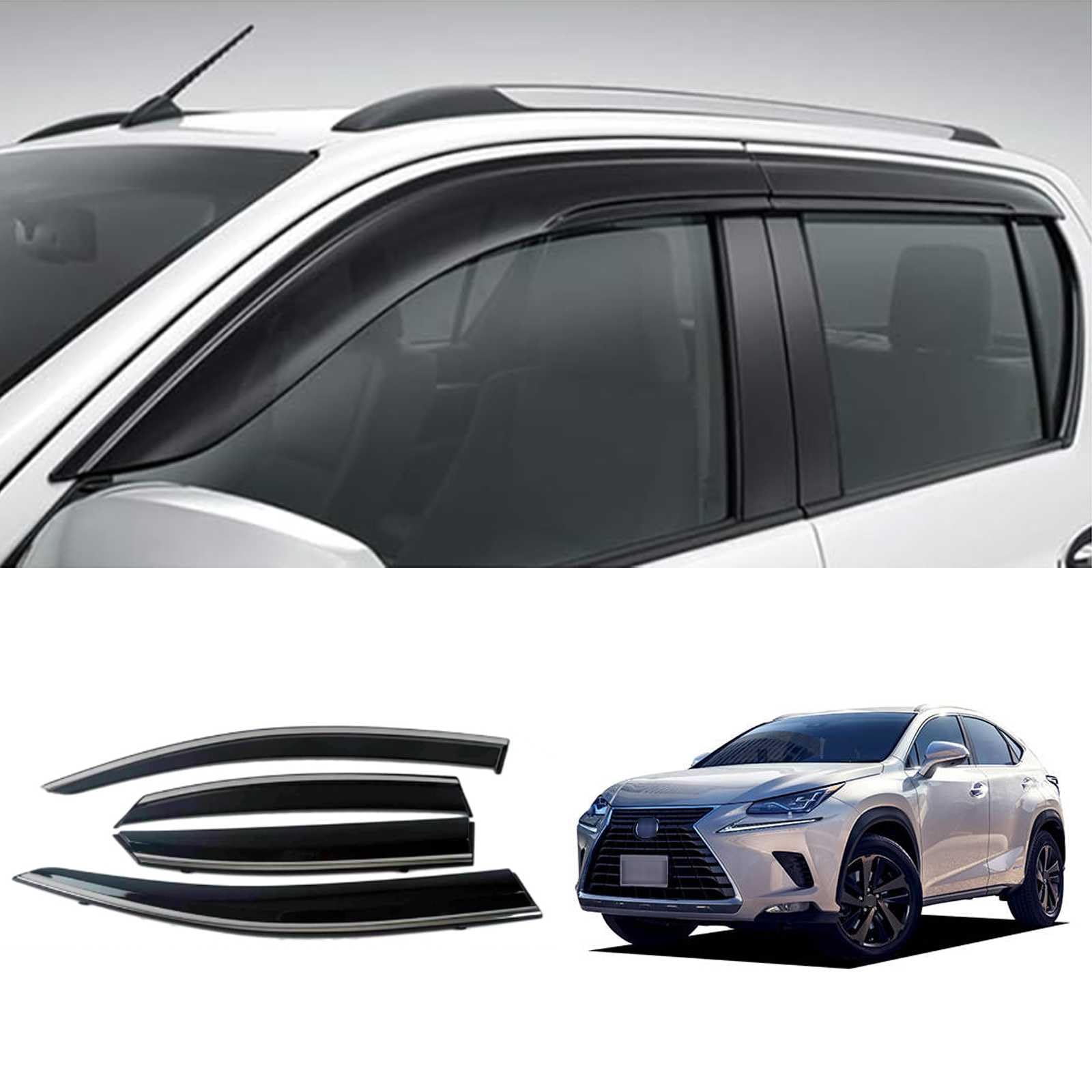 Amazon | 車用サイドバイザー に適合 レクサス・NX（初代）AGZ10/AYZ10