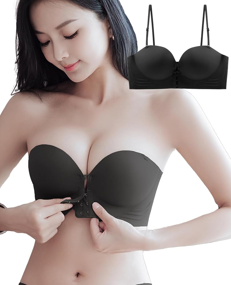 Amazon | [Kayuuhin] ストラップレスブラ チューブトップ 前ホック