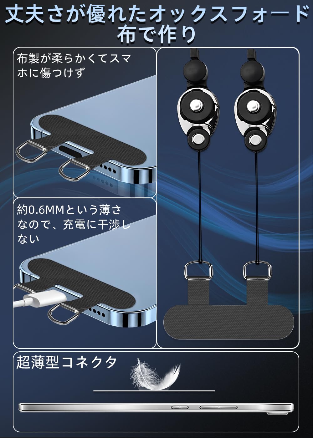 Amazon.co.jp: [ZXZone] ストラップホルダー 2口タイプ スマホ