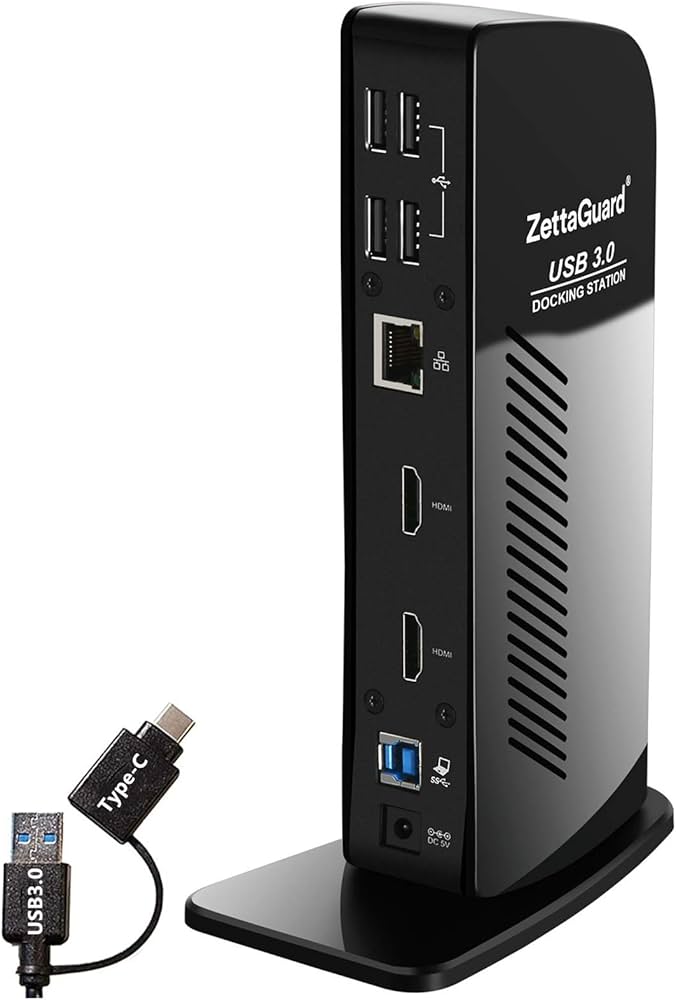 Amazon.com: ZettaGuard USB 3.0 and USB-C Universal Laptop Docking