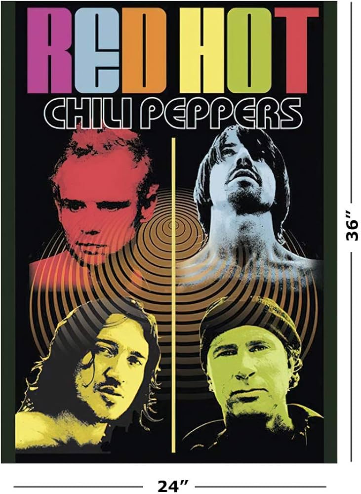 Amazon.com: (24x36) Red Hot Chili Peppers (Psychedelic, Color