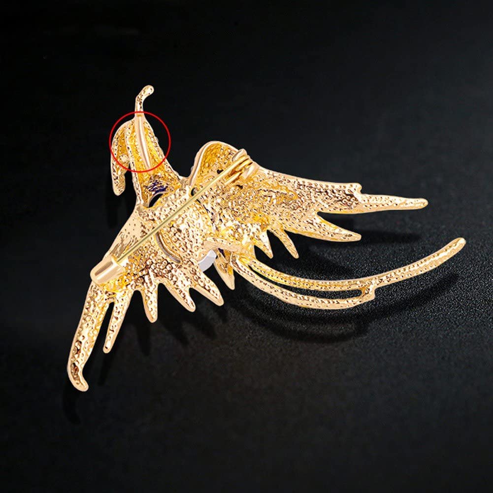 Amazon.co.jp: かわいい フェニックス ラインストーン 動物 ブローチ