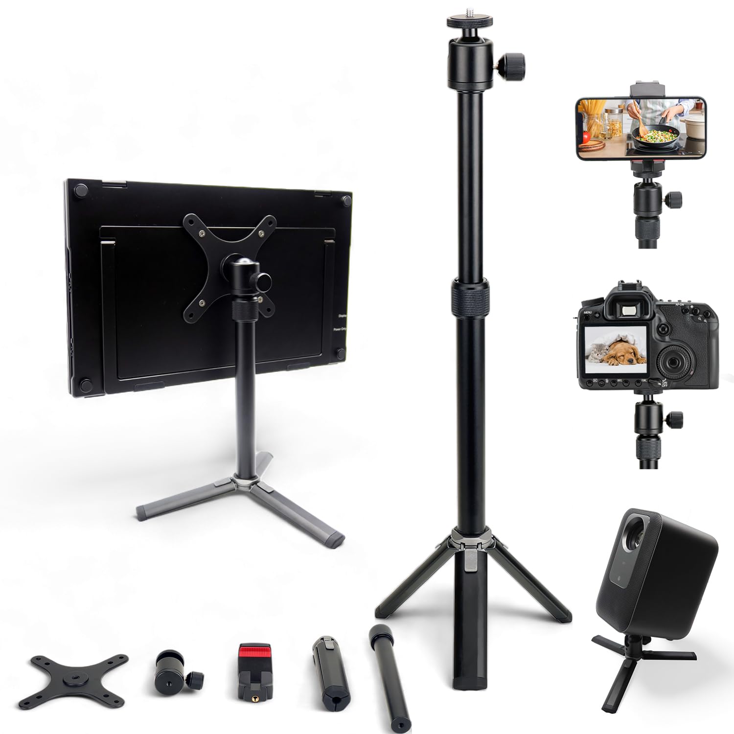 Amazon | Kado 金属製ポータブルモニタースタンド三脚、100x100mm