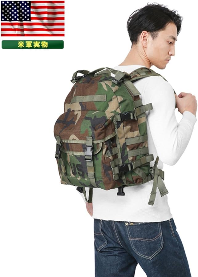 Amazon.co.jp: 実物 米軍 MOLLE II 3DAY アサルトパック WOODLAND 実物