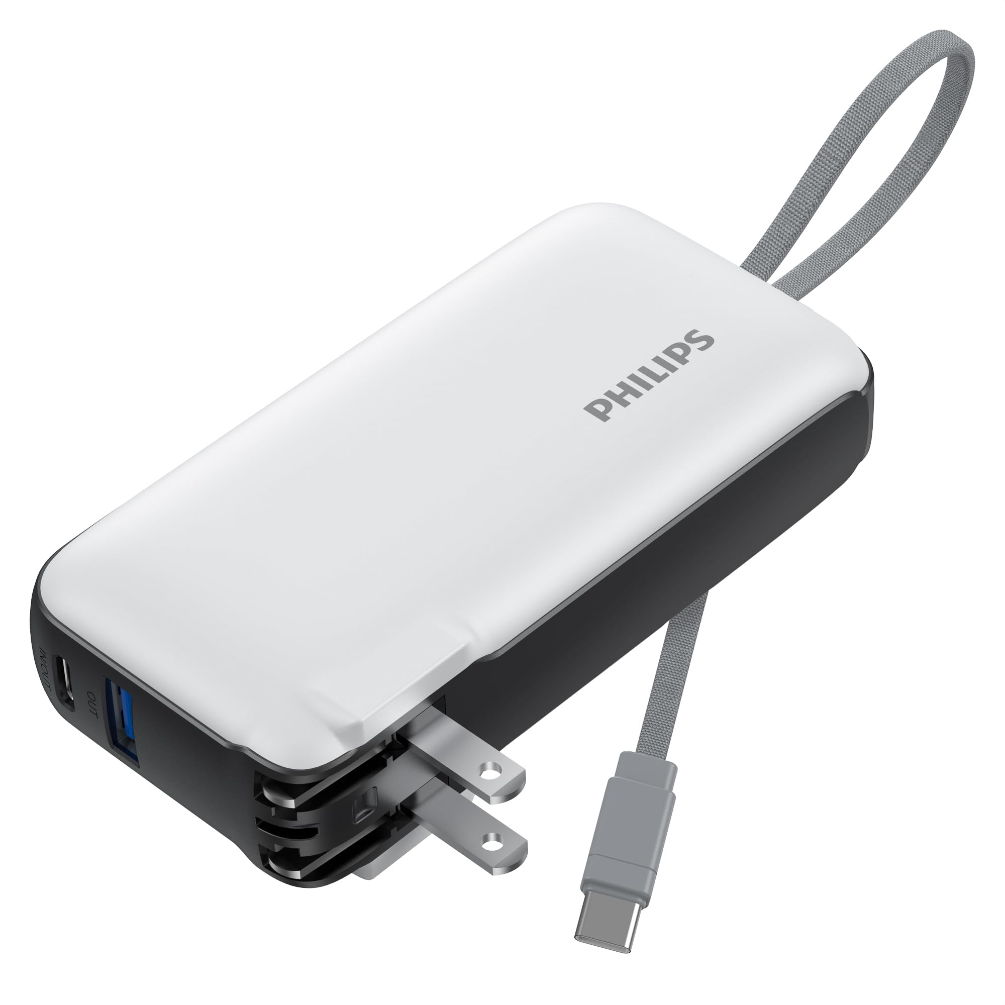 Amazon | Philips(フィリップス) モバイルバッテリー コンセント一体型