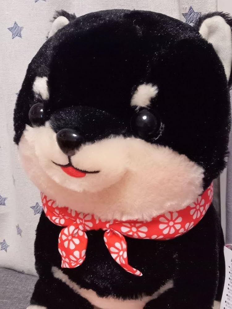 Amazon.co.jp: 豆しば 三兄弟 和モダン 黒兵衛 ぬいぐるみ 黒柴 犬