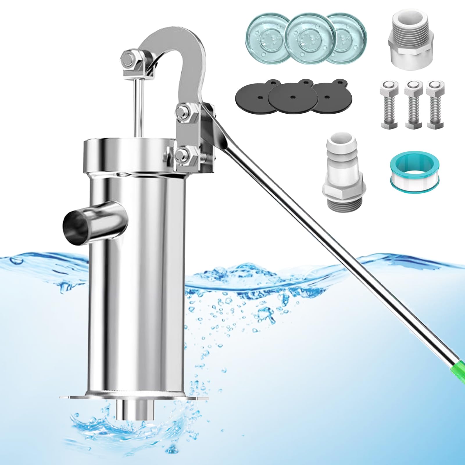 Amazon.co.jp: timiland 井戸ポンプ 手動 手押しポンプ アップグレード