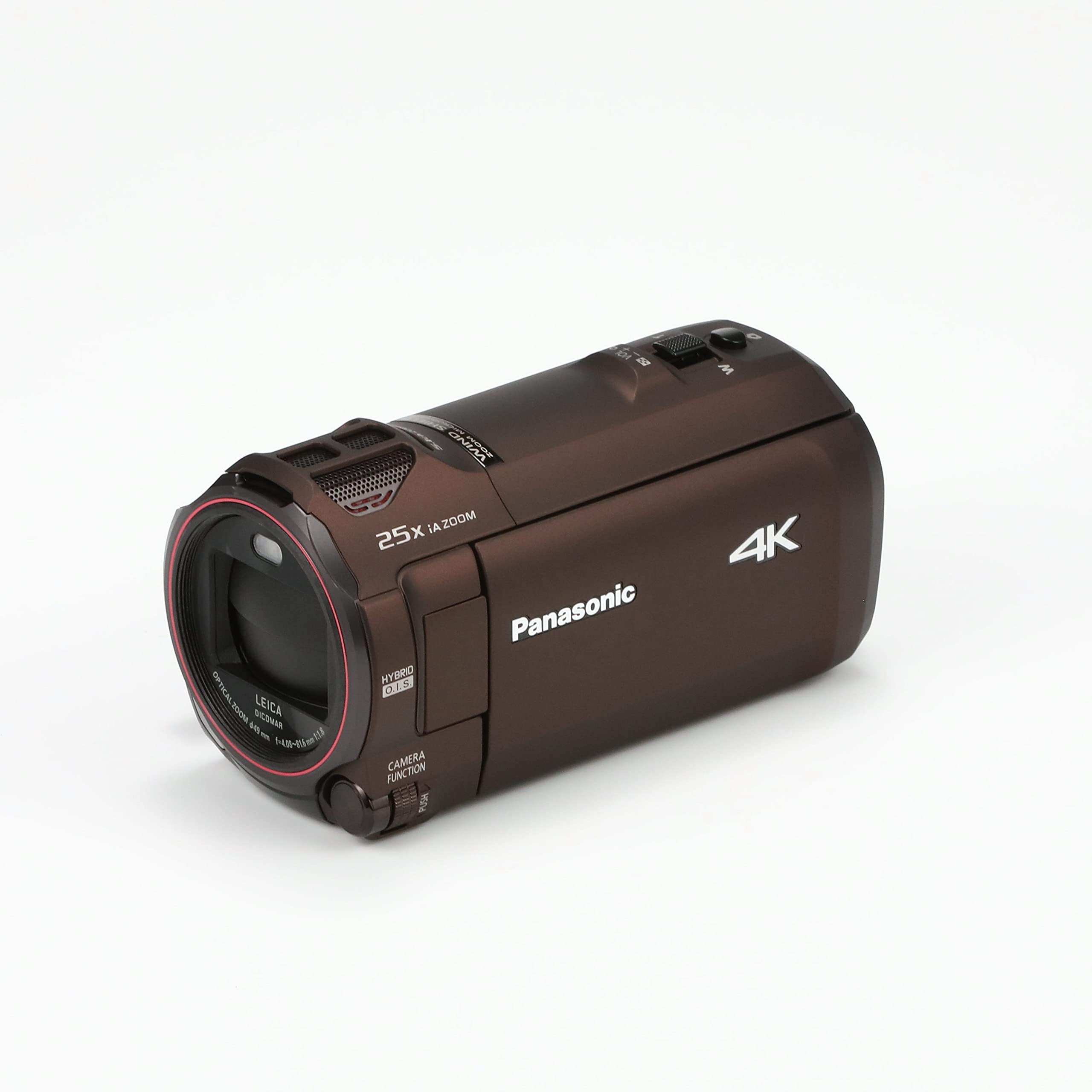 Amazon | パナソニック 4K ビデオカメラ 64GB 光学20倍ズーム カカオ