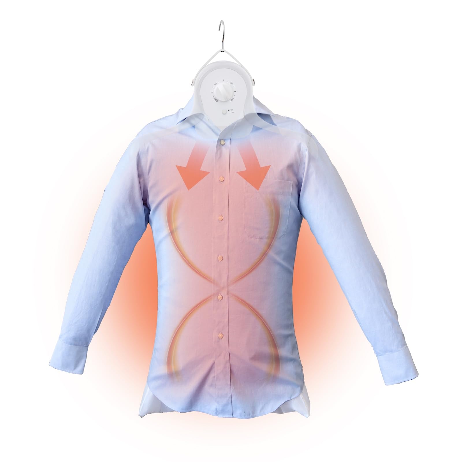 サンコー アイロンいら〜ず 2024年版 シワを伸ばすハンガー型乾燥機