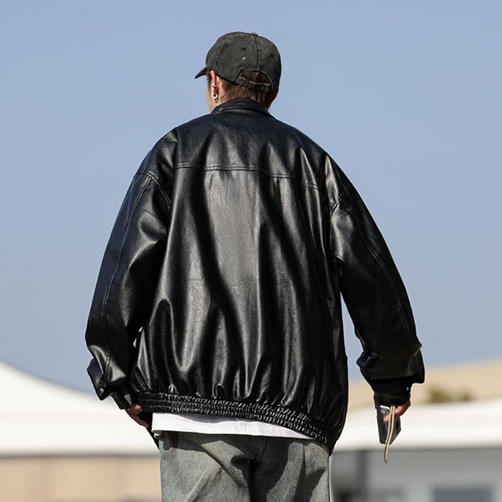 Amazon | [Sakunaca] 黒 レザージャケット 革ジャン バイク メンズ