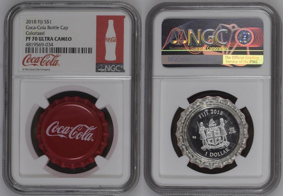 Amazon.co.jp: 本物保証A127 NGC認定 コカコーラ ボトルキャップ 1ドル