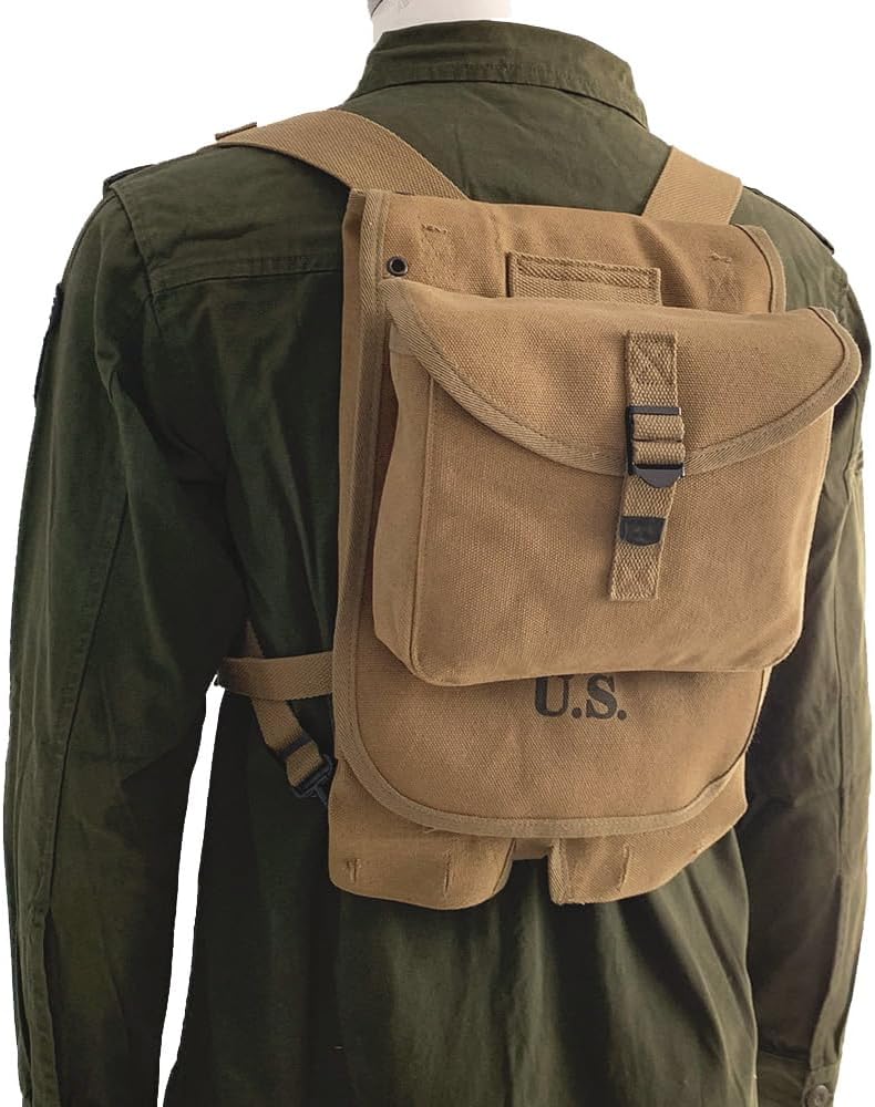 Amazon.co.jp: M1928 Haversack WW2 ヴィンテージ カーキ キャンバス