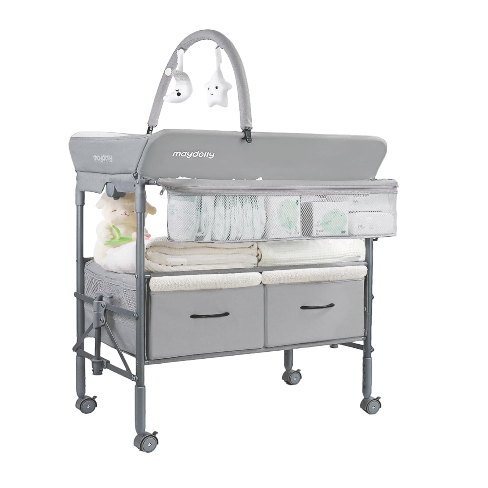 Amazon.co.jp: Maydolly オムツ交換台 オムツ換えテーブル 折り畳み