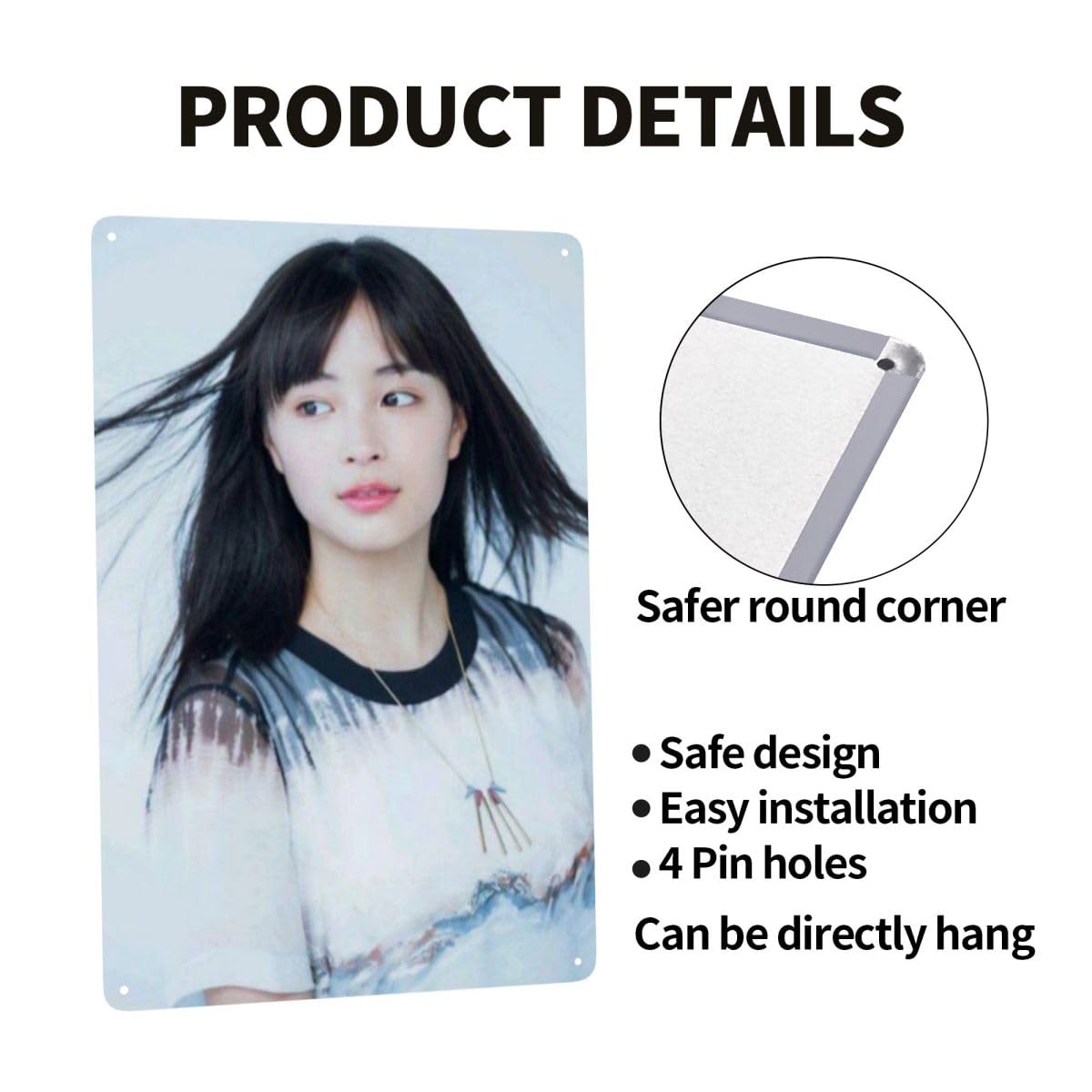 Amazon.co.jp: 広瀬すず ブリキの絵 ブリキ看板 金属ポスター 装飾鉄絵