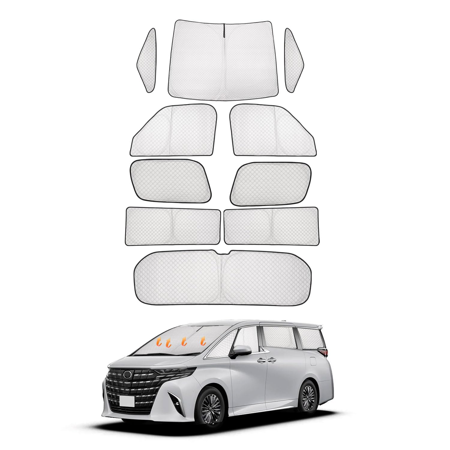 Amazon | CARVANTA 新型 アルファード 40系 サンシェード 全面 遮光