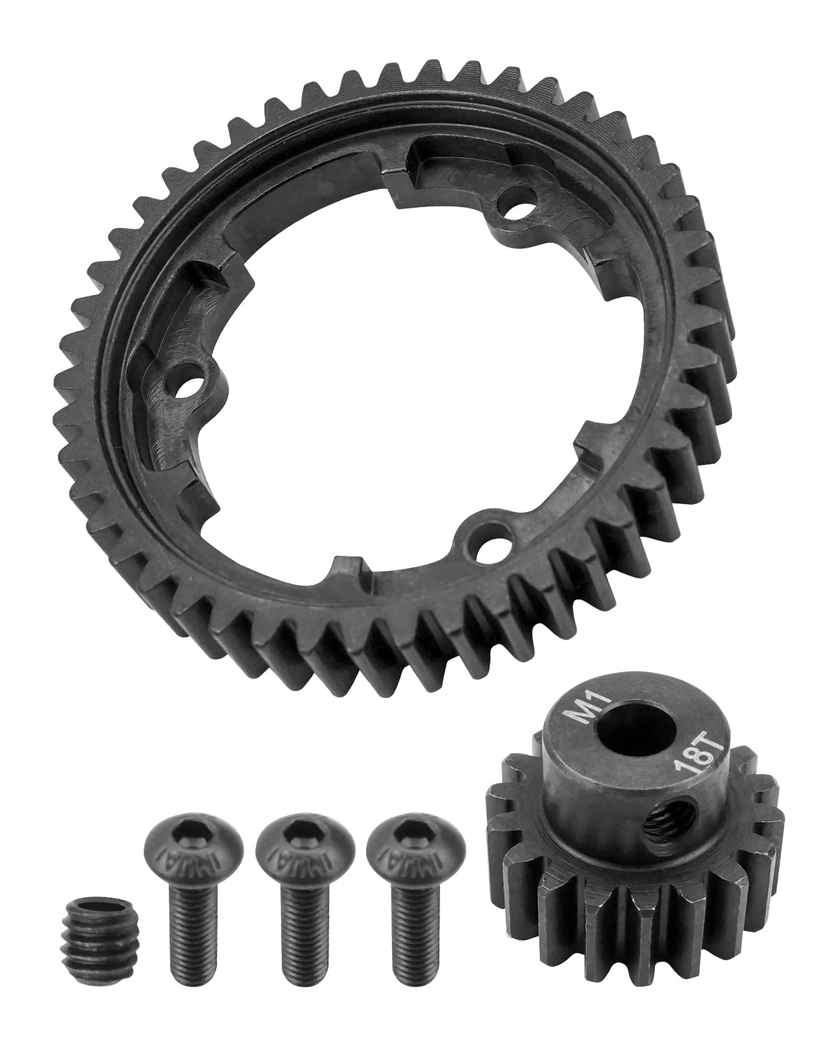 Amazon.com: Hardened Steel 46T Spur Gear 1 Mod ＆ 18T Motor Pinion