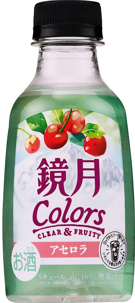 Amazon.co.jp: 鏡月 Colors アセロラ 200ml×24本［サントリー 韓国焼酎