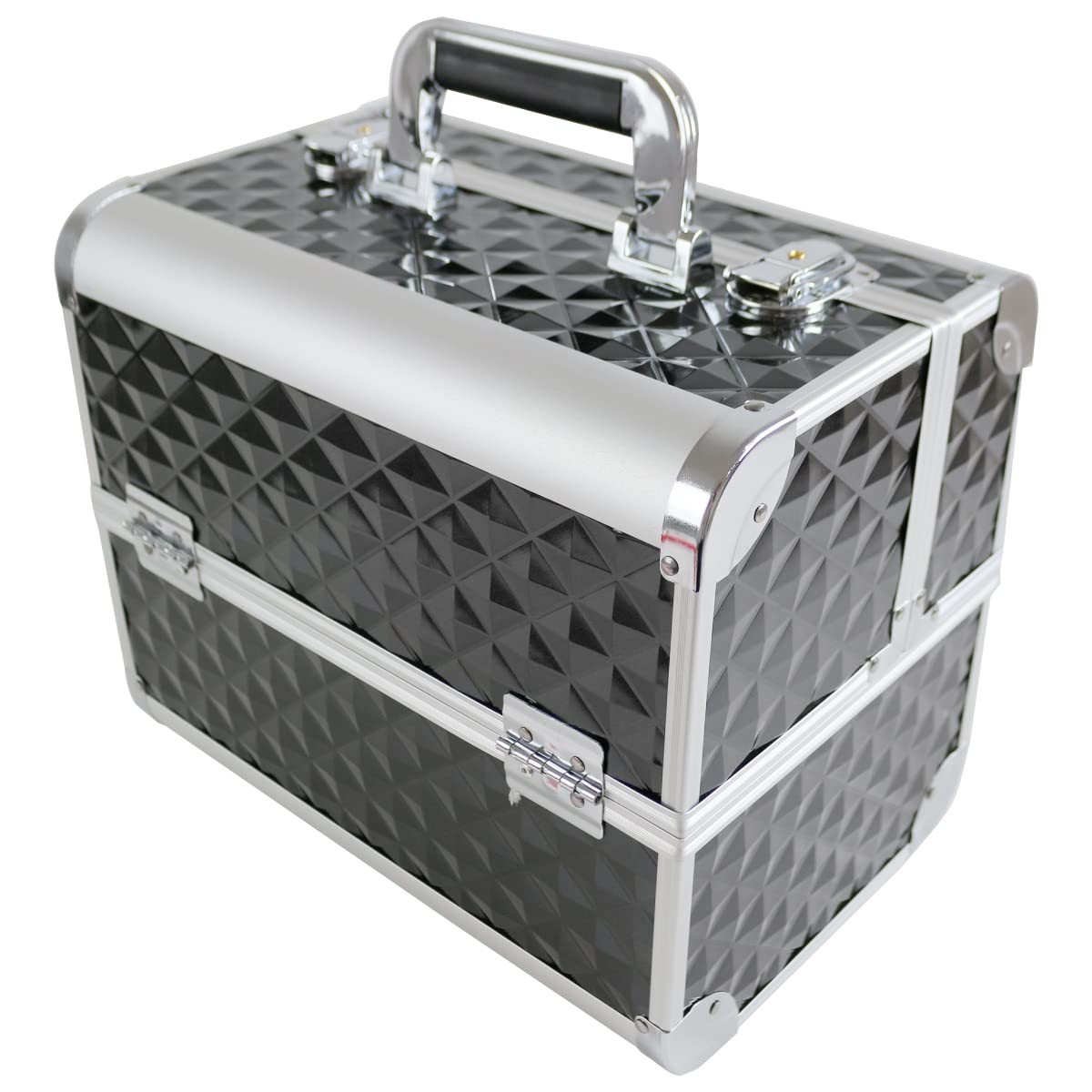 Amazon.co.jp: 3段 アルミ合金 鍵付き ツール ボックス 両開き 工具箱