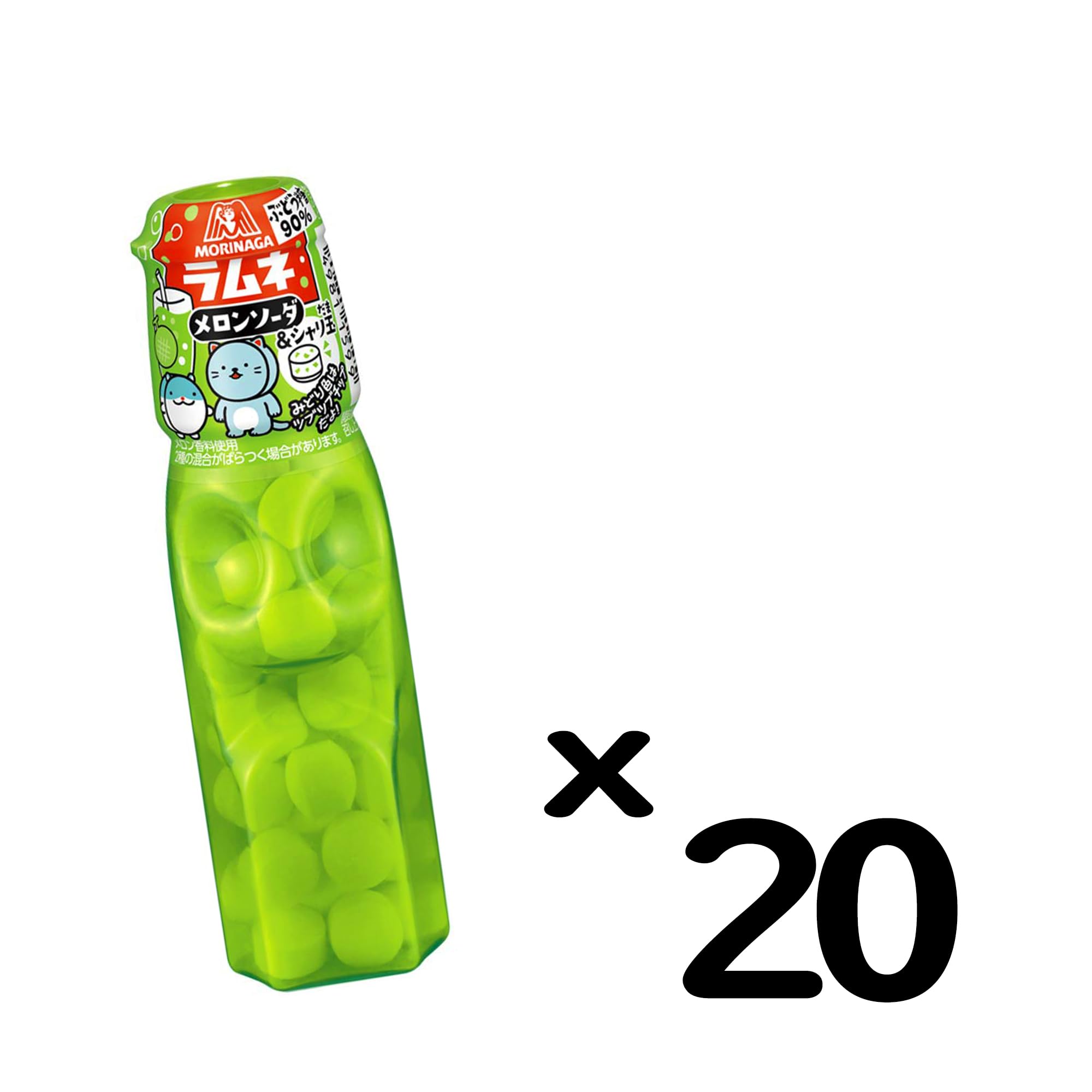 Amazon.co.jp: 森永製菓 ラムネ＜メロンソーダ＆シャリ玉＞ 27g×20本
