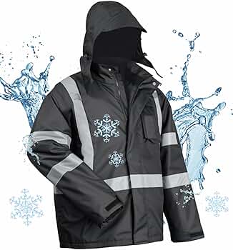 toolant High-Visibility Safety Jackets for Men - Waterproof