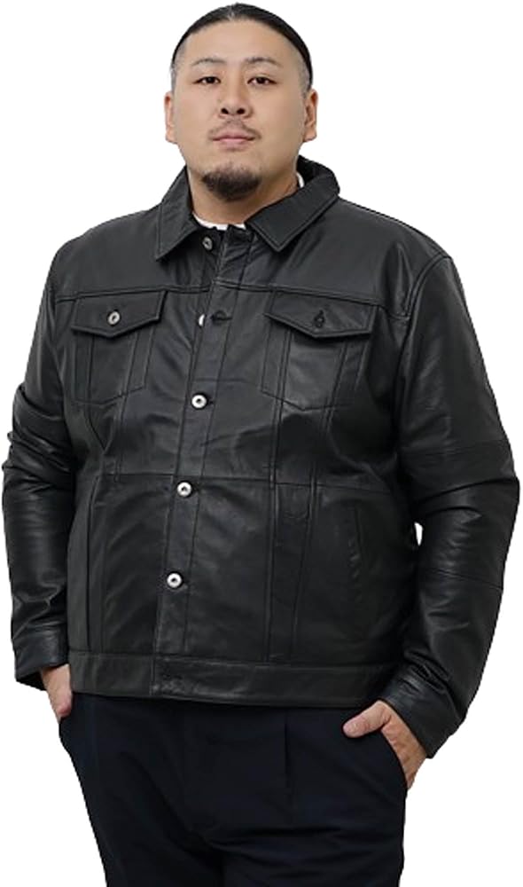 Amazon.co.jp: [サムディフ] 大きいサイズ 【本革】レザージャケット