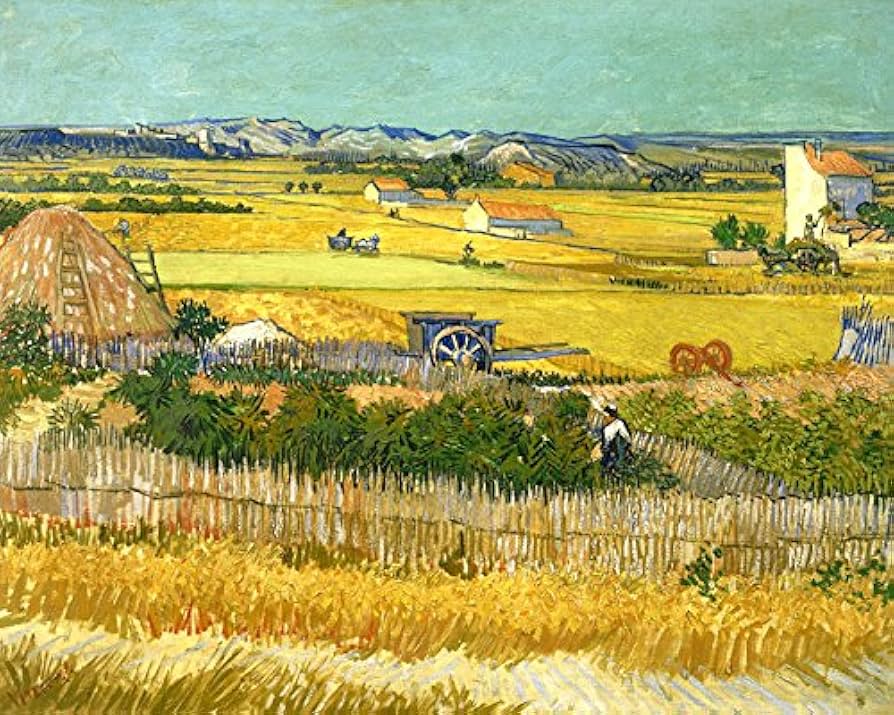 Amazon.co.jp: 世界の名画 ゴッホ ラ・クローの収穫風景 ジクレー