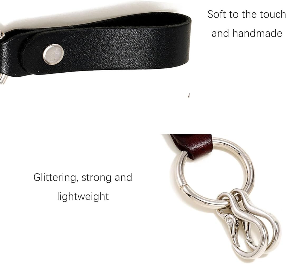 Amazon.co.jp: Craoopii ヴィンテージ本革キーチェーン 2個