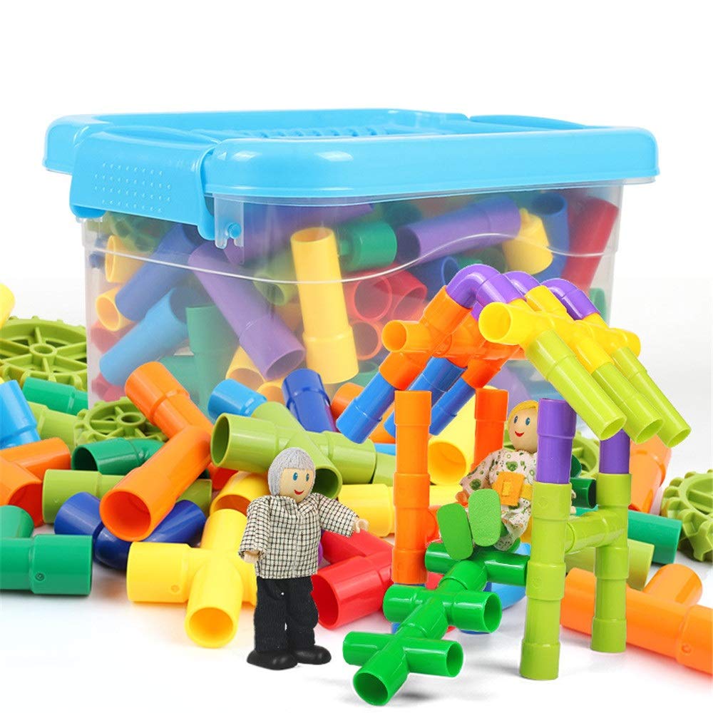 Amazon.co.jp: 知育玩具 子供3-12歳252ピースの水道管ビルディング