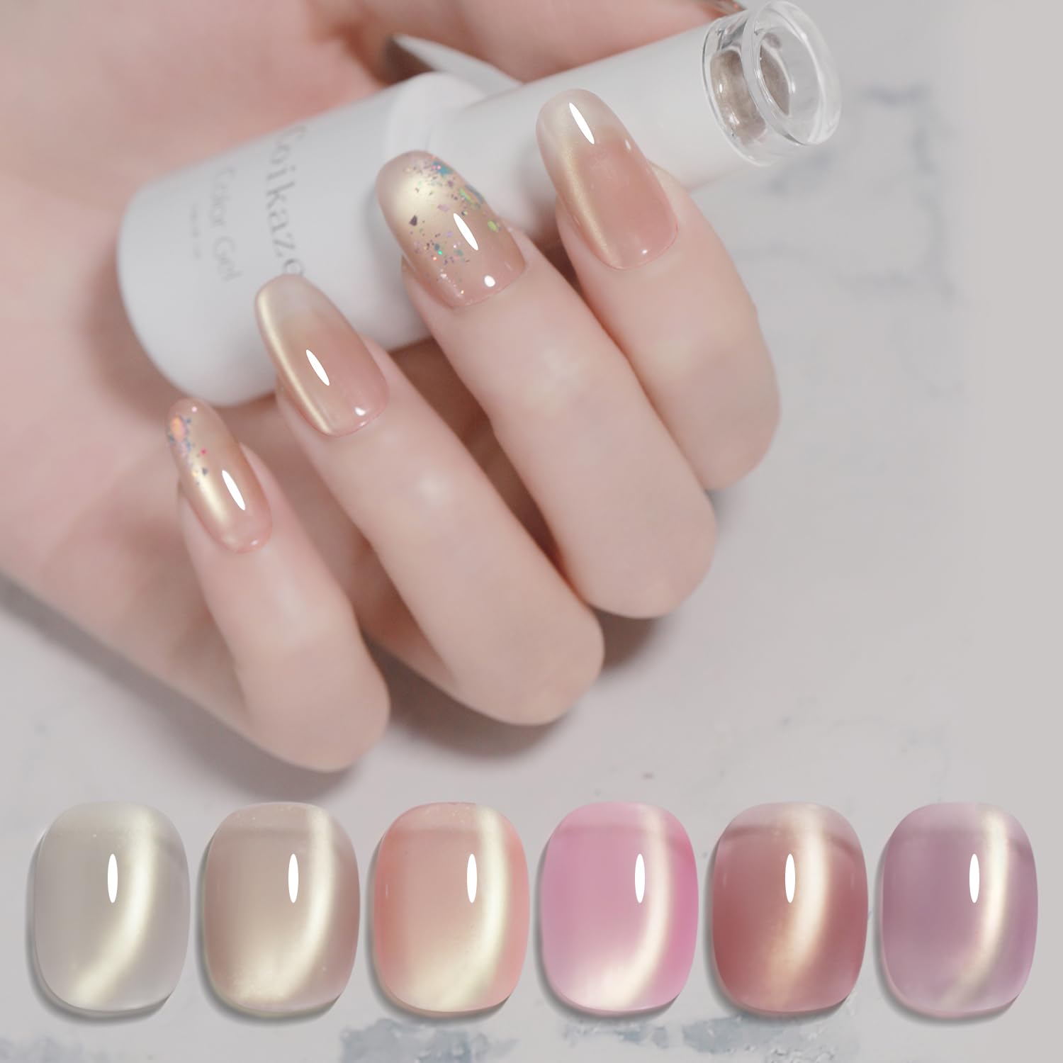 Amazon | Coikaze マグネットネイル 超微粒子 繊細なゴールド