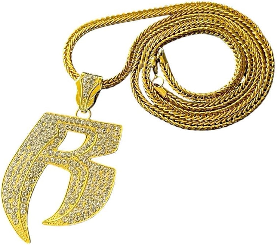 Amazon | ヒップホップ ブリンブリン ゴールド ネックレス ラフ
