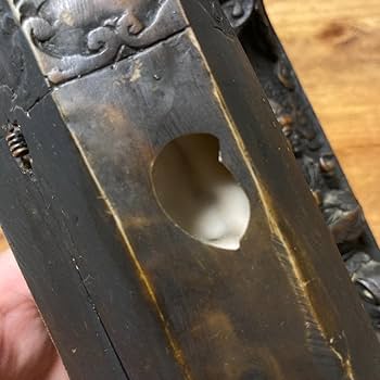 Amazon.co.jp: 仏教美術 仏像 三開仏 逗子 筒型 骨董 白檀 製作年代