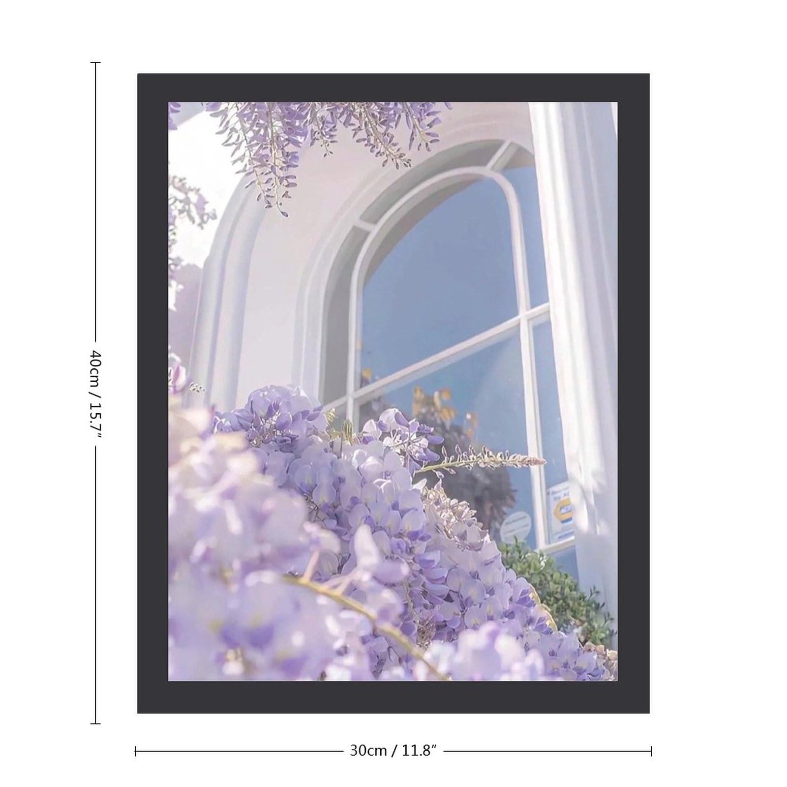 Amazon.co.jp: 窓の向こうに咲く紫の藤 絵画 絵 地中海スタイル アート