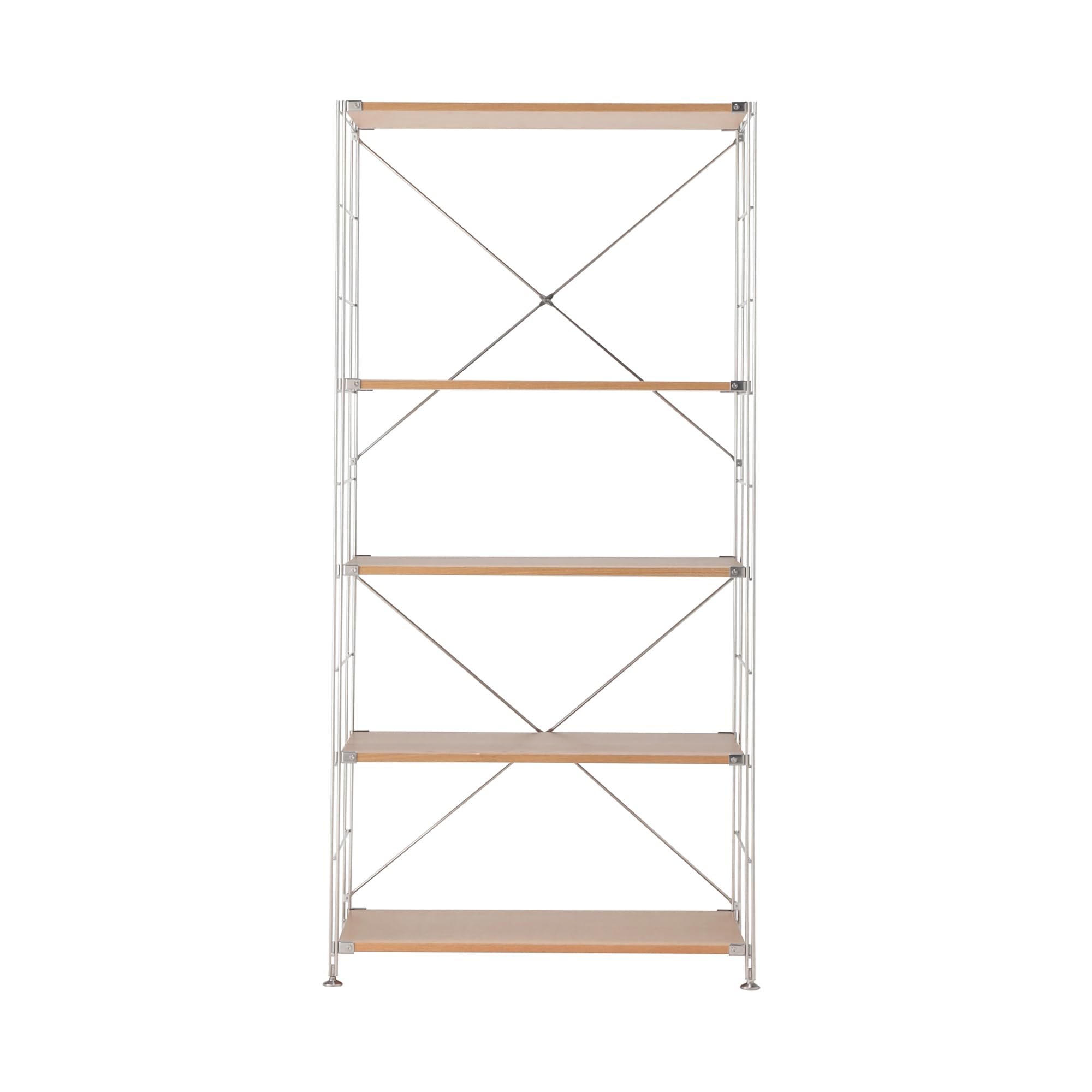 Amazon｜無印良品 ステンレスユニットシェルフ・オーク材棚セット