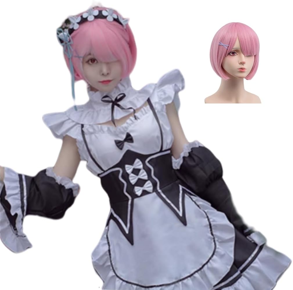 Amazon.co.jp: [ZOMOZO] リゼロ レム ラム コスプレ ウィッグ付き