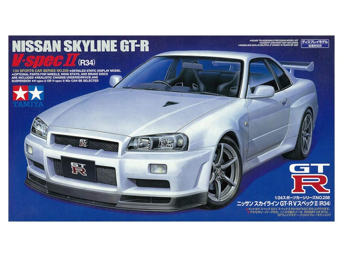 Amazon.com: Tamiya Nissan Skyline GT-R R34 V-Spec II 1/24 Scale