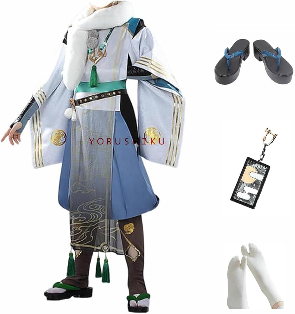 Amazon.co.jp: [CAIQISS] 叢雲カゲツ コスプレ衣装+靴+耳飾り+靴下 風