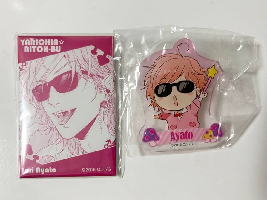 Amazon.co.jp: ヤリチンビッチ部 百合絢斗 缶バッジ アクリルバッジ