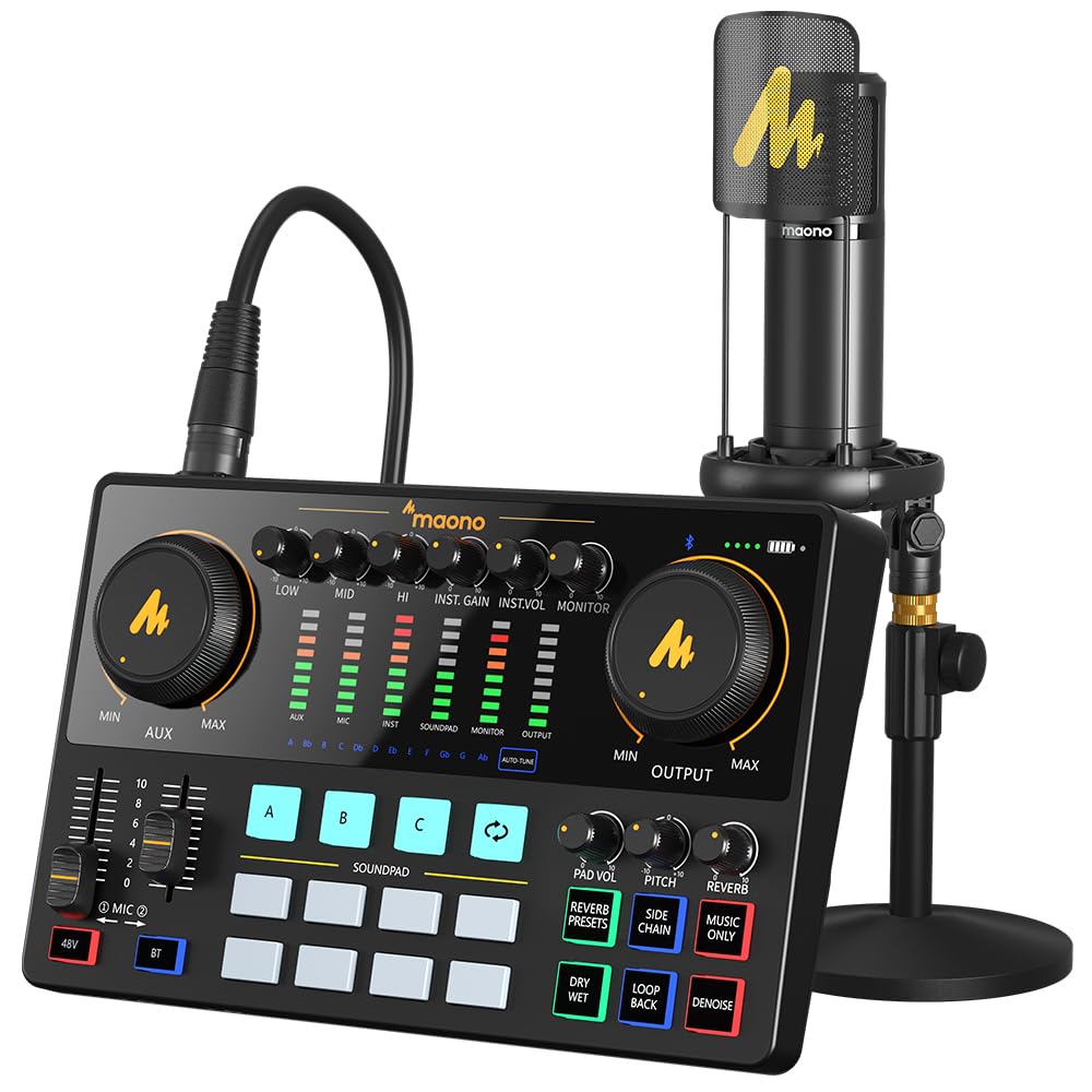 Amazon | MAONO オーディオミキサー オーディオインターフェース Mixer